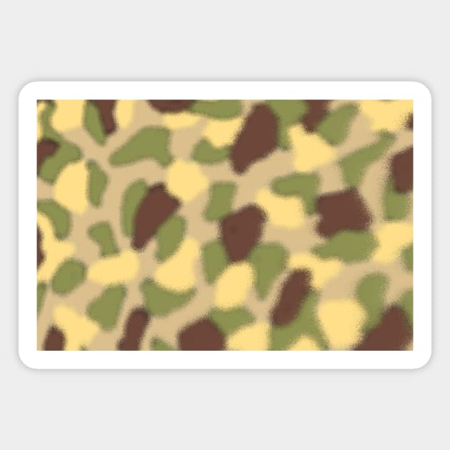 Military Camouflage Army Green Camo Pattern through glass Magnet by JonDelorme